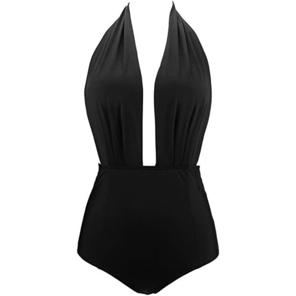 NWT Cocoship Retro Backless One Piece Swimsuit S